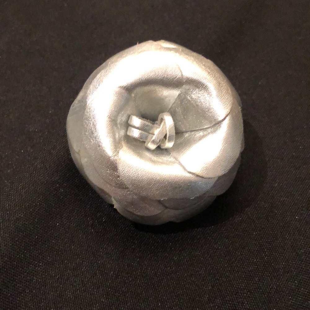 Silver camellia broch
